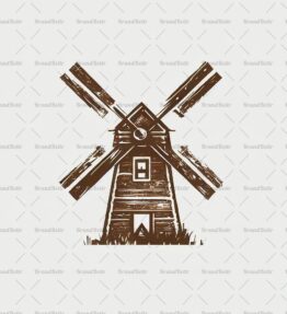 Rustikale Windmühle